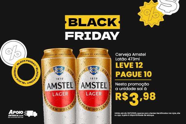 Cerveja Amstel Latão 473ml Leve 12 Pague 10 30/10